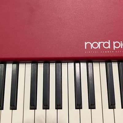 Nord Piano 3 Keyboard Hammer Weighted Action Keys Digital Piano 2018 - Red + Padded Soft Case w Wheels + Sustain Pedal image 4