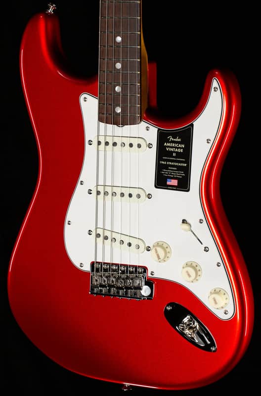 Fender American Vintage II 1965 Stratocaster Round-Lam Rosewood Fingerboard Candy Apple Red (334) image 1