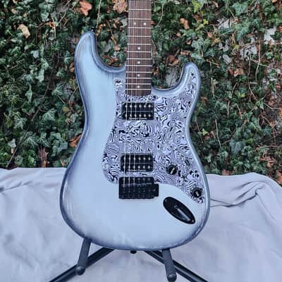 Wilhelm Guitars Custom Handmade HH Super Strat Solid Body Electric Guitar "Black Frost" image 3