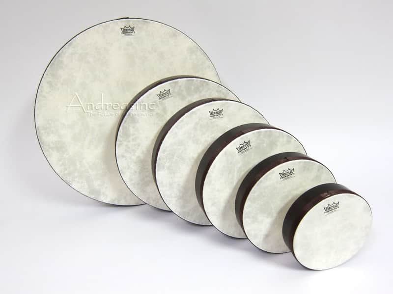 Set of 6 Remo Frame Drums w/ Fiberskyn Heads