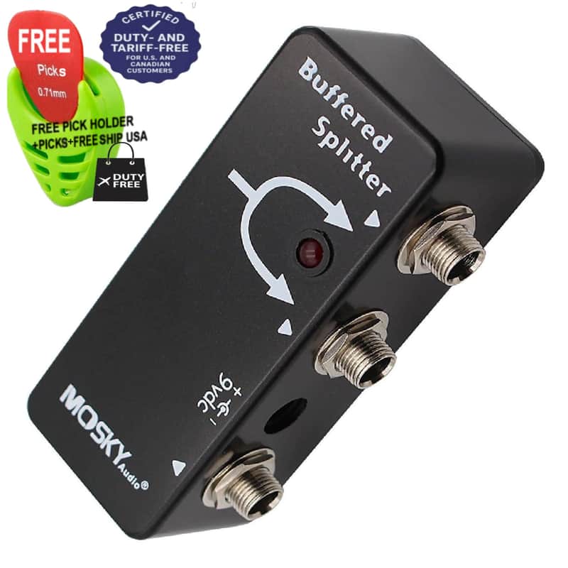 Mosky Buffered Splitter Guitar Bass Effects Pedal Tone Saver Buffer Pedal, FREE PICKS + HOLDER+ FREE SHIP USA image 1