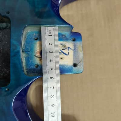 Blue Quilted Maple Top HH Guitat Basswood Body image 4