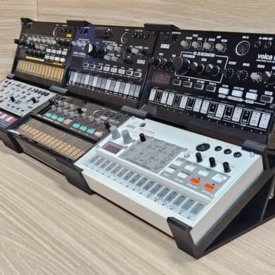 The Analog Source 2 Tier Multi Unit Angled Desktop Stand Holds 6 Korg Volca Beats Bass FM Keys Nubass Loop Mix Sample Synthesizer Mixer Drum Rhythm Machine Sampler image 2