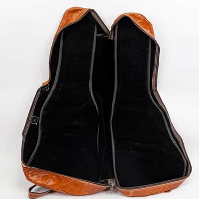 Brown Leather Gig Bag for Mini Guitar Travel Case 31" x 12" image 4