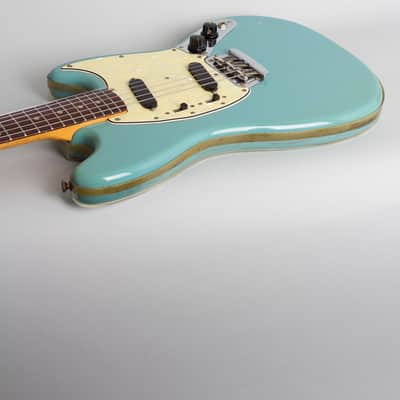 Fender Duo-Sonic II Solid Body Electric Guitar (1966), ser. #145972, original grey hard shell case. image 7