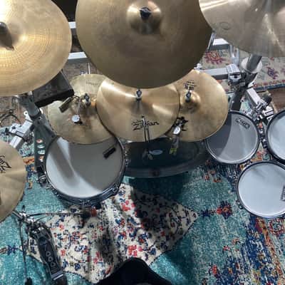 Rick Allen's 1999 Def Leppard Euphoria Tour DW / Hart Drum Set (#1). Autographed by the whole band. Authenticated! image 14