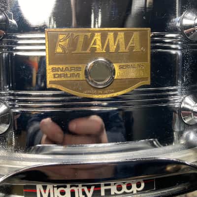 Tama - 5x14" 10-Tube Lug Snare Drum, Power Hoops 1980's - Chrome over Steel image 5