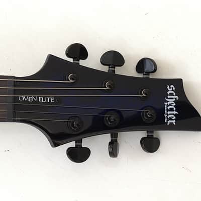 Schecter Omen Elite-6 Guitar See-Thru Blue Burst B-Stock 1739 image 4
