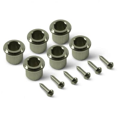 Kluson 6 In Line Revolution Series H-Mount Non-Collared Tuning Machines With Staggered Posts Chrome image 5