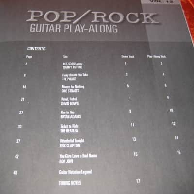 Hal Leonard Guitar Play-Along Pop/ Rock Book Vol. 12 w/ CD 48 Pages image 3