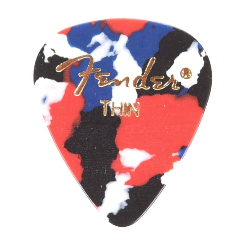 Fender 351 Picks Confetti Thin 4 Pack (48) Bundle image 1