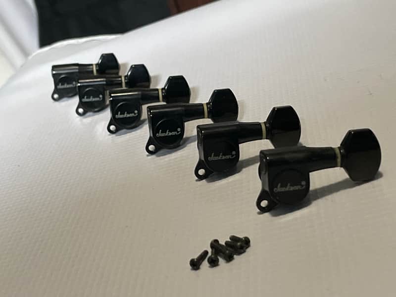 1990's Japan Jackson Professional Series R Logo Tuners Tuning Pegs 6 In Line image 1