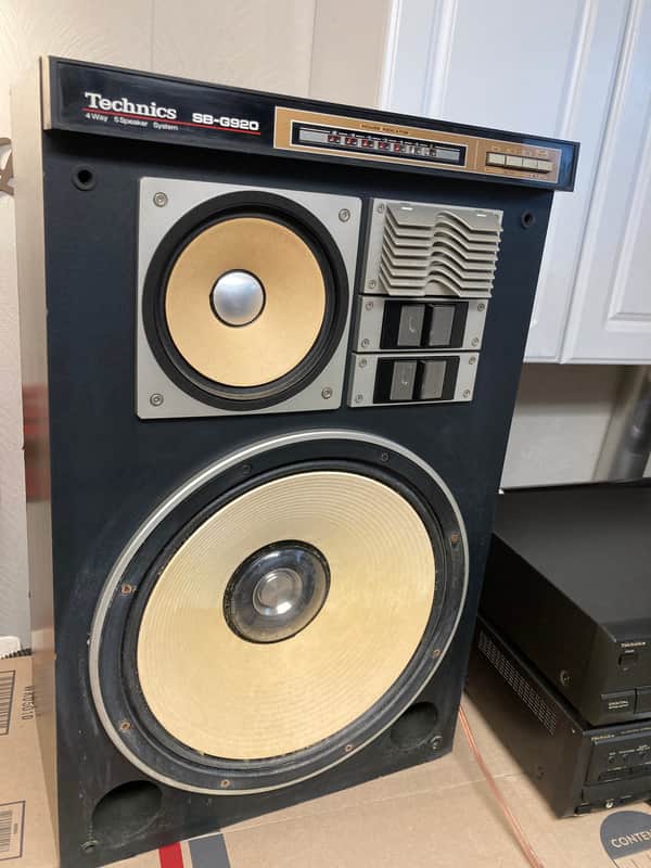 Technics SB-G920 Vintage Pair 4-Way 380W Speakers image 1