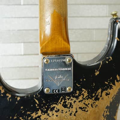 Fender Custom Shop 2025 LTD Roasted Bighead 1966 Stratocaster Super Heavy Relic - Aged Black image 7