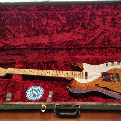 Fender American Select Telecaster Thinline with Gold Hardware 2013 Violin Burst image 3
