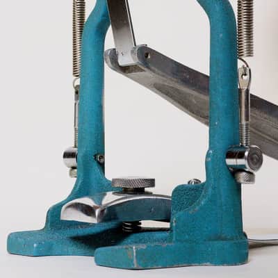 Slingerland AA Bass Drum Pedal, Ball Bearing Action, Scroll Footboard, Blue Textured Finish - 1959 to '60 image 15
