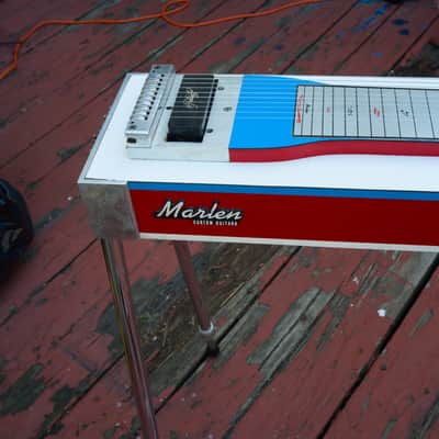 Marlen S10 70’s Single Neck 10-string Pedal Steel Guitar- Red/white/blue 3x3 image 8