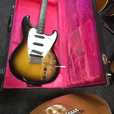 Roland G505 solid body electric guitar and GR-700 series synthesizer made in Japan 1980s with original hard case