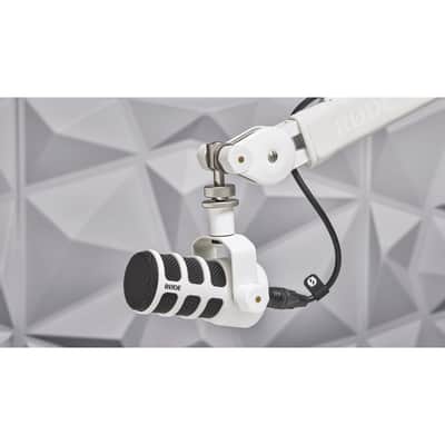 Rode PodMic Cardioid Dynamic Broadcast Microphone (White, Pair) image 8
