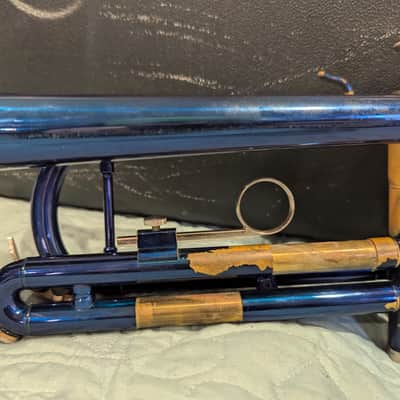 blue Merano Student Beginner Trumpet with Mouthpiece and Carrying Case image 16