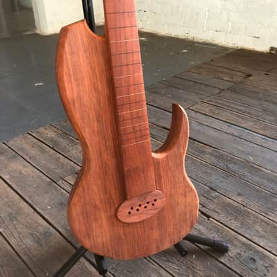 WyRd XL fretless 4 string bass guitar by Jon Letts 27” -2023- Padauk image 2