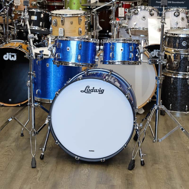 Ludwig Neusonic Mod2 4-Piece Shell Pack 10/12/16/22 (Blue Super Sparkle) image 1