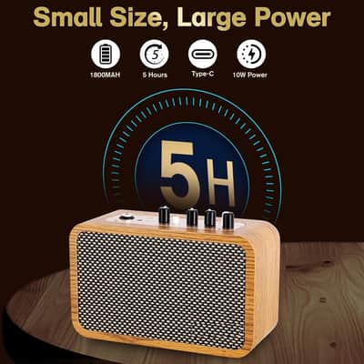 Guitar Amp 10W Mini Guitar Amplifier with Clean/Drive Channel Portable Electric Guitars Amp with Headphone Jack USB-C Rechargeable Wireless Amps for Indoor Practice,Live Streaming,Traveling image 2