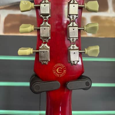 Epiphone Les Paul w/ Bigsby Transparent Red 1997 Electric Guitar image 11