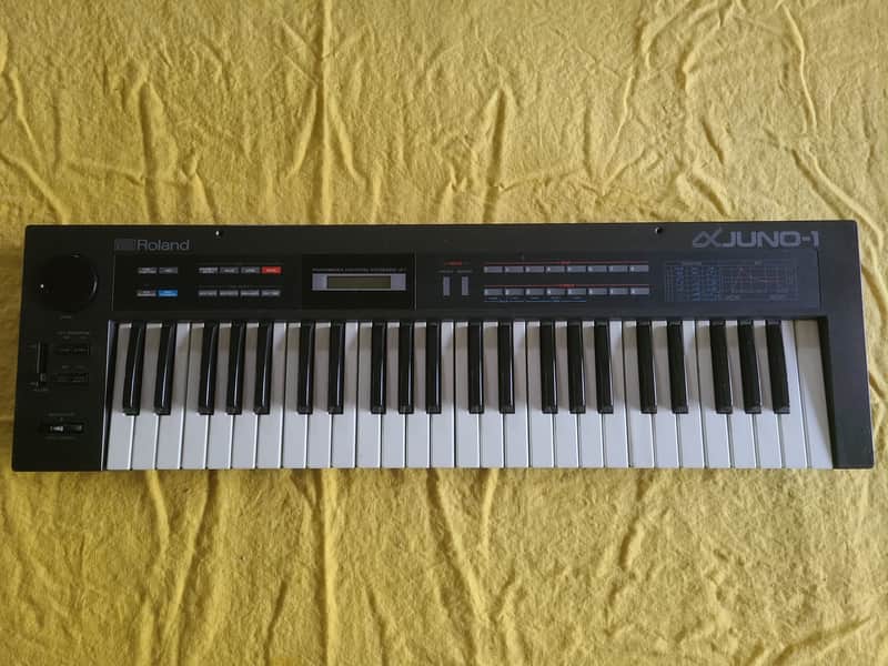 Roland Alpha Juno-1 49-Key Programmable Polyphonic Synthesizer 1985 - 1988 - Black image 1