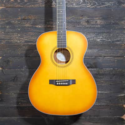 Nashville Guitar Works Edgeburst Orchestra Acoustic Guitar w/ Case image 1