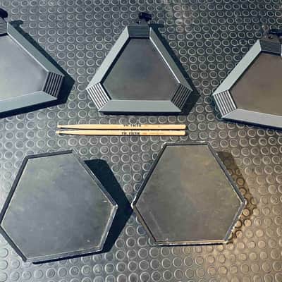 80s VINTAGE ELECTRONIC PAD DRUMS SET: 3X ROLAND PD-21 + 2X "Simmons Clone" PADS image 2