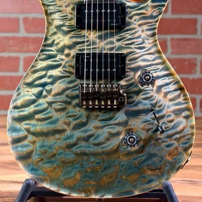 PRS Custom 24 Quilted Artist Top Electric Guitar - Faded Indigo (with Natural Back) image 2
