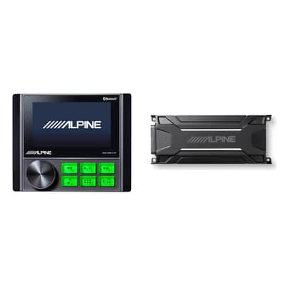 Alpine KAC-CMD-CTR Power Sports Commander + KTA-30FW 4-Ch Amp + Accessory Bundle image 2