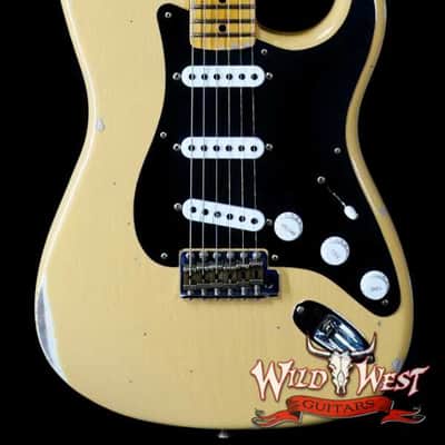 Fender Custom Shop Limited Edition 70th Anniversary 1954 Stratocaster Relic Nocaster Blonde with Black Pickguard 7.55 LBS image 1