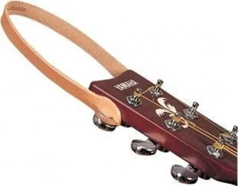 Chrome-tan leather guitar hanger. image 1
