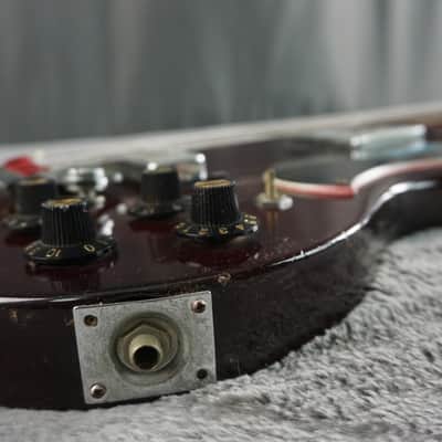 Greco SG-Style Bass MIJ Cherry Red Vintage Short Scale Bass Guitar image 4