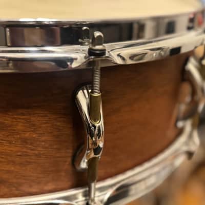 **Rare** Pearl Sensitone 15x5 African Mahogany Baritone Snare - Natural Mahogany Satin image 7