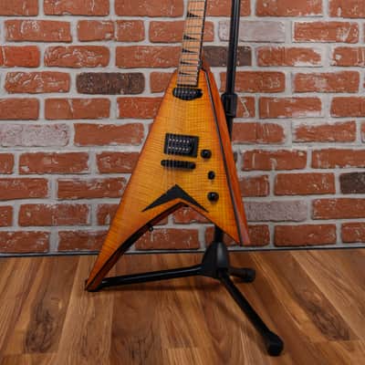 Immagine Jackson USA Custom Shop RR1 HS TOM Rhoads Flame Maple Slab Top Amber Lager Burst 2024 w/OHSC (B-Stock) - 5