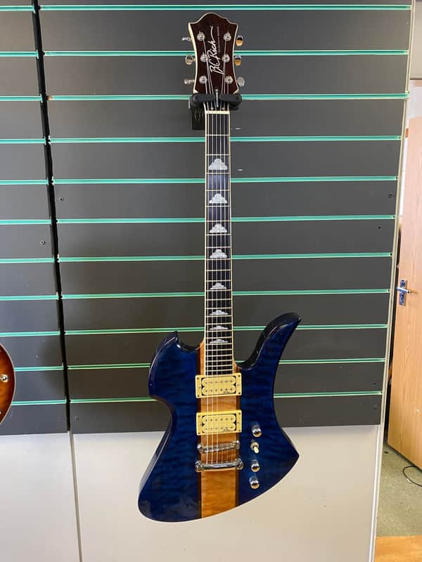 B.C. Rich NJ Classic Mockingbird Transparent Blue Electric Guitar