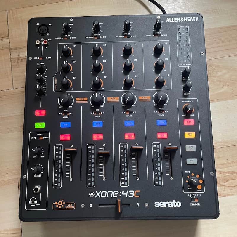 Allen & Heath XONE:43C 4+1 Channel DJ Mixer with Soundcard 2010s - Black image 1