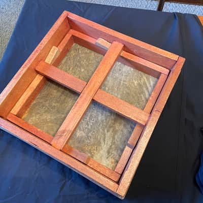 African Ghana TUNABLE Frame Drum TAMALINs 16x16x3.5" & 14x14x3.5" & carrying case image 7
