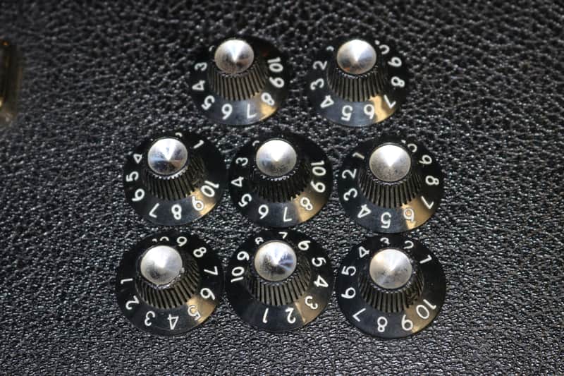 Vintage Original Fender Blackface Amp Control Knobs - Excellent Condition Lot of 8 imagen 1
