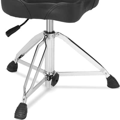 Drum Throne, Heavy Duty Drum Stool with 400LB Pounds Load Capacity, Motorcycle Saddle Drum Seat for Professional Adult Drummers Stage Stuido(Black) image 1
