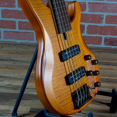 Yamaha TRBX605FM 5-String Electric Bass Guitar - Matte Amber image 12