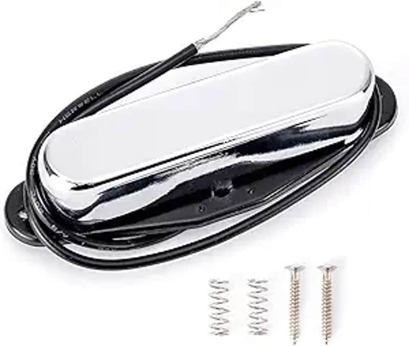Telecaster Neck Pickup, Single Coil High Output Guitar Pickup with Chrome Cover for Fender Squier Tele Electric Guitar Parts (Chrome) image 1