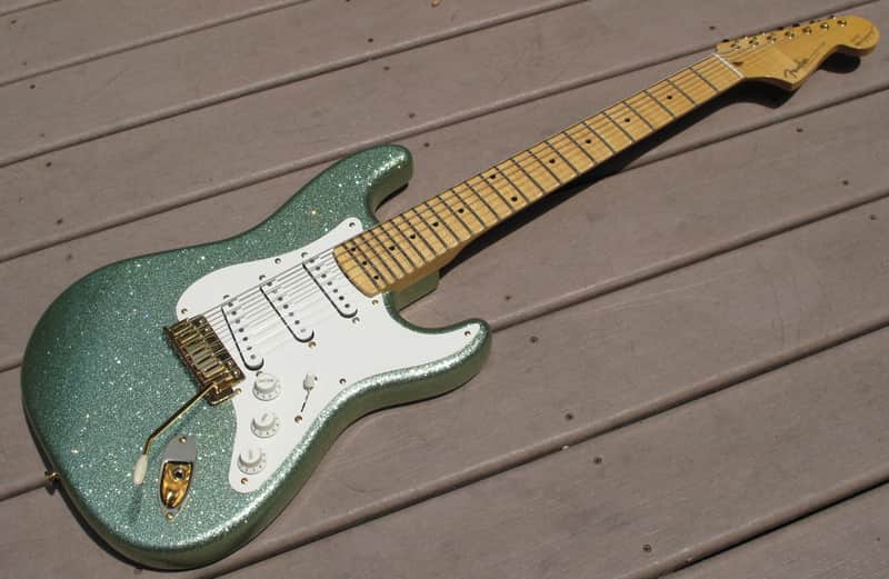 Fender 7 string custom shop prototype 2010 surf green metal flake 1of 4 image 1