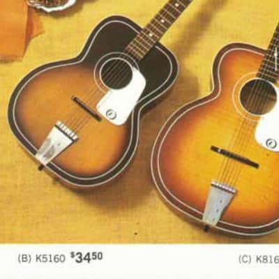 1963-1965 Kay K5160 Sunburst Vintage Acoustic Guitar image 10