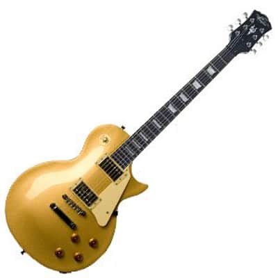 Oscar Schmidt OE20G Classic Single Cutaway Solid Body 6-String Electric Guitar - Gold Top image 3