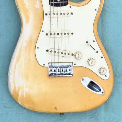 Fender Stratocaster 1975 - Olympic White to Creme HARDTAIL with rare rosewood fingerboard image 2