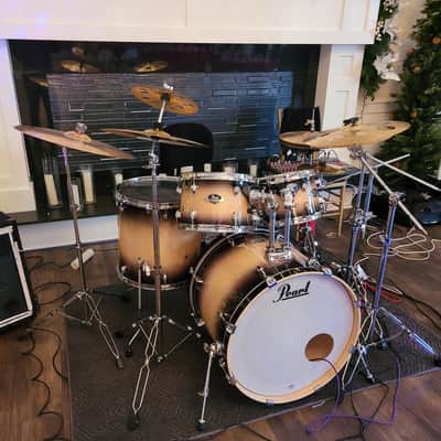 Pearl EXX725/C31 Export EXX 10 / 12 / 18 / 22 / 14x5.5" 5pc Drum Set with Hardware 2013 - 2020 - Jet Black image 1